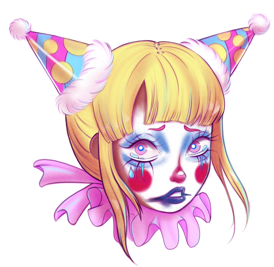 Clown Girl Sticker